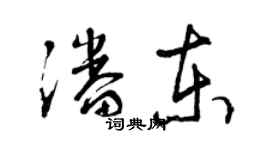 曾庆福潘东草书个性签名怎么写