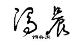 曾庆福冯晨草书个性签名怎么写
