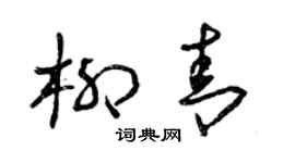曾庆福柳青草书个性签名怎么写