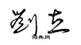 曾庆福刘立草书个性签名怎么写