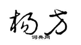 曾庆福杨方草书个性签名怎么写