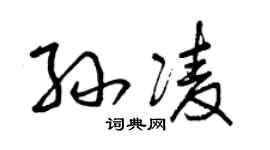 曾庆福孙凌草书个性签名怎么写