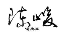 曾庆福陈峻草书个性签名怎么写