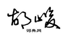 曾庆福胡峻草书个性签名怎么写