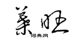 曾庆福叶旺草书个性签名怎么写