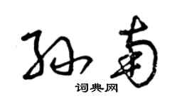 曾庆福孙南草书个性签名怎么写