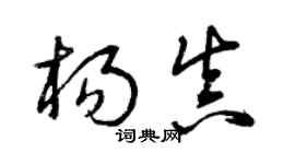 曾庆福杨真草书个性签名怎么写
