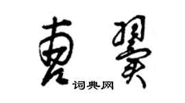 曾庆福曹翼草书个性签名怎么写