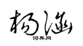 曾庆福杨涵草书个性签名怎么写