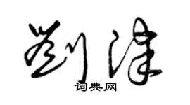 曾庆福刘津草书个性签名怎么写