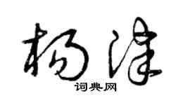 曾庆福杨津草书个性签名怎么写