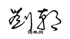 曾庆福刘朝草书个性签名怎么写
