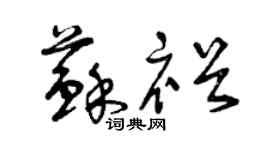 曾庆福苏裕草书个性签名怎么写