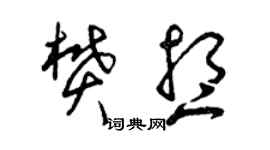 曾庆福樊想草书个性签名怎么写
