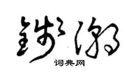 曾庆福钱潮草书个性签名怎么写