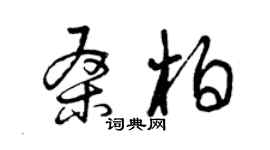曾庆福桑柏草书个性签名怎么写