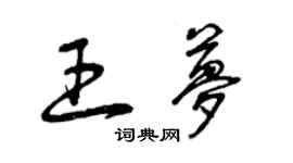 曾庆福王梦草书个性签名怎么写