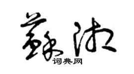 曾庆福苏湘草书个性签名怎么写