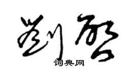 曾庆福刘启草书个性签名怎么写