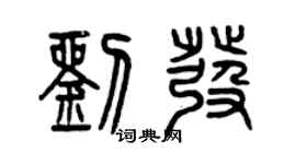 曾庆福刘发篆书个性签名怎么写