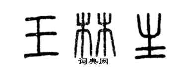 曾庆福王林生篆书个性签名怎么写