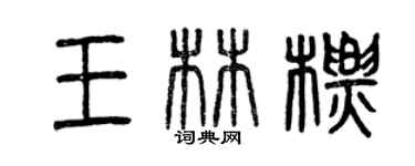 曾庆福王林标篆书个性签名怎么写