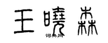曾庆福王晓森篆书个性签名怎么写