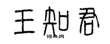 曾庆福王知君篆书个性签名怎么写