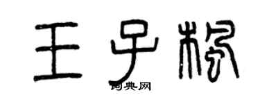 曾庆福王子枫篆书个性签名怎么写