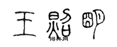陈声远王照明篆书个性签名怎么写