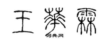 陈声远王华霖篆书个性签名怎么写