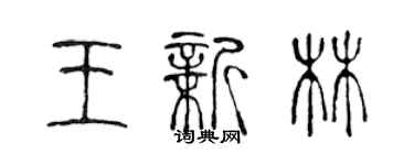 陈声远王新林篆书个性签名怎么写