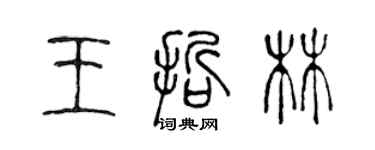 陈声远王哲林篆书个性签名怎么写