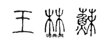 陈声远王林苏篆书个性签名怎么写