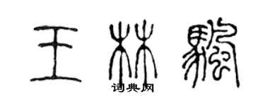 陈声远王林帆篆书个性签名怎么写