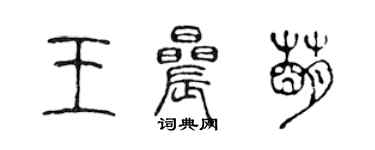 陈声远王晨萌篆书个性签名怎么写