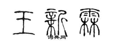 陈声远王新霖篆书个性签名怎么写