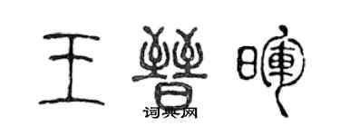 陈声远王晋晖篆书个性签名怎么写