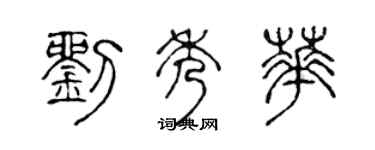 陈声远刘秀华篆书个性签名怎么写