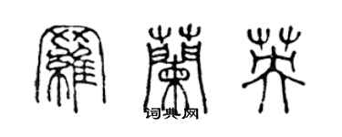 陈声远罗兰英篆书个性签名怎么写