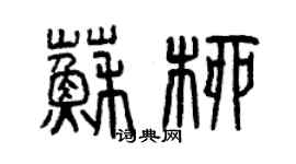 曾庆福苏柳篆书个性签名怎么写
