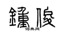 曾庆福钟俊篆书个性签名怎么写