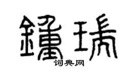 曾庆福钟瑞篆书个性签名怎么写