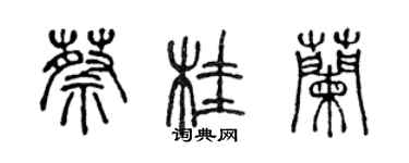 陈声远蔡桂兰篆书个性签名怎么写