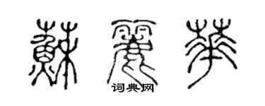 陈声远苏丽华篆书个性签名怎么写
