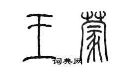 陈墨王蒙篆书个性签名怎么写