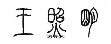 陈墨王照明篆书个性签名怎么写