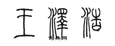 陈墨王泽浩篆书个性签名怎么写