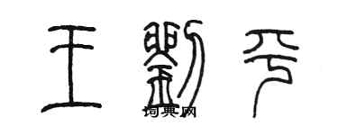 陈墨王刘平篆书个性签名怎么写