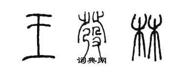 陈墨王发林篆书个性签名怎么写